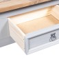 vidaXL Mesa de centro Corona Range pino mexicano gris 100x55x45 cm
