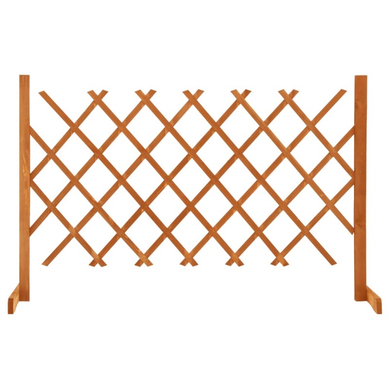 vidaXL Valla de jardín enrejado madera maciza abeto naranja 120x90 cm vidaXL Valla de jardín enrejado madera maciza abeto naranja 120x90 cm