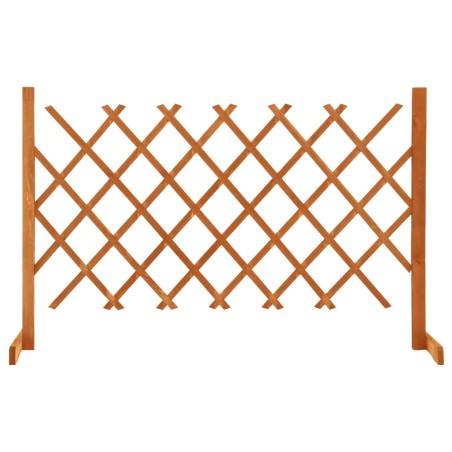 vidaXL Valla de jardín enrejado madera maciza abeto naranja 120x90 cm
