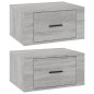vidaXL Mesitas de noche de pared 2 uds gris Sonoma 50x36x25 cm vidaXL Mesitas de noche de pared 2 uds gris Sonoma 50x36x25 cm