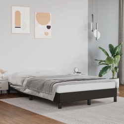 vidaXL Estructura de cama de cuero sintético negro 120x200 cm 