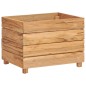 vidaXL Jardinera madera maciza de teca y acero 50x40x38 cm vidaXL Jardinera madera maciza de teca y acero 50x40x38 cm