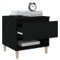 vidaXL Mesita de noche madera contrachapada negro 50x46x50 cm vidaXL Mesita de noche madera contrachapada negro 50x46x50 cm