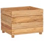 vidaXL Jardinera madera maciza de teca y acero 50x40x38 cm vidaXL Jardinera madera maciza de teca y acero 50x40x38 cm