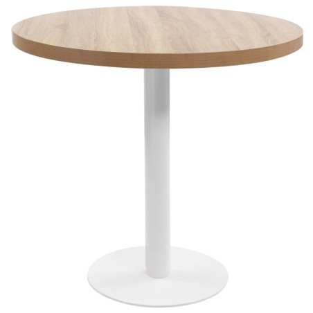 vidaXL Mesa de bistró MDF marrón claro 80 cm 