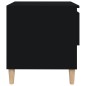vidaXL Mesita de noche madera contrachapada negro 50x46x50 cm vidaXL Mesita de noche madera contrachapada negro 50x46x50 cm
