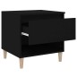 vidaXL Mesita de noche madera contrachapada negro 50x46x50 cm vidaXL Mesita de noche madera contrachapada negro 50x46x50 cm