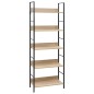 vidaXL Estantería de 5 niveles madera ingeniería roble 60x27,6x158,5cm vidaXL Estantería de 5 niveles madera ingeniería roble 60x27,6x158,5cm
