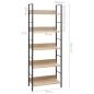 vidaXL Estantería de 5 niveles madera ingeniería roble 60x27,6x158,5cm vidaXL Estantería de 5 niveles madera ingeniería roble 60x27,6x158,5cm