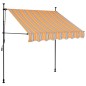 vidaXL Toldo manual retráctil con LED amarillo y azul 200 cm vidaXL Toldo manual retráctil con LED amarillo y azul 200 cm