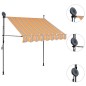 vidaXL Toldo manual retráctil con LED amarillo y azul 200 cm vidaXL Toldo manual retráctil con LED amarillo y azul 200 cm