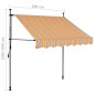 vidaXL Toldo manual retráctil con LED amarillo y azul 200 cm vidaXL Toldo manual retráctil con LED amarillo y azul 200 cm