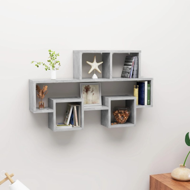 vidaXL Estante pared forma de coche madera ingeniería gris 82x15x51 cm vidaXL Estante pared forma de coche madera ingeniería gris 82x15x51 cm