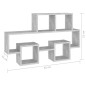 vidaXL Estante pared forma de coche madera ingeniería gris 82x15x51 cm vidaXL Estante pared forma de coche madera ingeniería gris 82x15x51 cm
