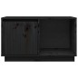 vidaXL Mueble de TV de madera maciza de pino negro 74x35x44 cm vidaXL Mueble de TV de madera maciza de pino negro 74x35x44 cm