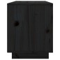 vidaXL Mueble de TV de madera maciza de pino negro 74x35x44 cm vidaXL Mueble de TV de madera maciza de pino negro 74x35x44 cm
