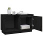 vidaXL Mueble de TV de madera maciza de pino negro 74x35x44 cm vidaXL Mueble de TV de madera maciza de pino negro 74x35x44 cm
