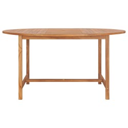 vidaXL Mesa de jardín de madera de teca maciza 150x76 cm