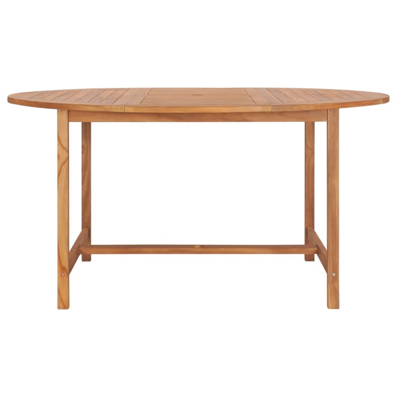 vidaXL Mesa de jardín de madera de teca maciza 150x76 cm vidaXL Mesa de jardín de madera de teca maciza 150x76 cm