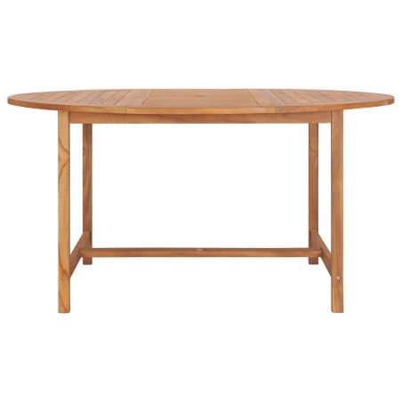 vidaXL Mesa de jardín de madera de teca maciza 150x76 cm