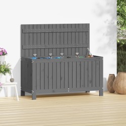 vidaXL Caja de almacenaje jardín madera de pino gris 115x49x60 cm