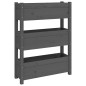 vidaXL Jardinera de madera maciza de pino gris 77x25x104,5 cm vidaXL Jardinera de madera maciza de pino gris 77x25x104,5 cm