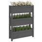 vidaXL Jardinera de madera maciza de pino gris 77x25x104,5 cm vidaXL Jardinera de madera maciza de pino gris 77x25x104,5 cm
