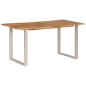vidaXL Mesa de comedor de madera maciza de acacia 154x80x76 cm vidaXL Mesa de comedor de madera maciza de acacia 154x80x76 cm