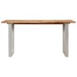 vidaXL Mesa de comedor de madera maciza de acacia 154x80x76 cm vidaXL Mesa de comedor de madera maciza de acacia 154x80x76 cm