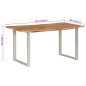 vidaXL Mesa de comedor de madera maciza de acacia 154x80x76 cm vidaXL Mesa de comedor de madera maciza de acacia 154x80x76 cm
