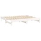vidaXL Sofá cama extraíble madera maciza de pino blanco 2x(90x200) cm vidaXL Sofá cama extraíble madera maciza de pino blanco 2x(90x200) cm