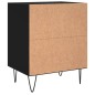 vidaXL Mesitas de noche 2 uds madera de ingeniería negro 40x30x50 cm vidaXL Mesitas de noche 2 uds madera de ingeniería negro 40x30x50 cm