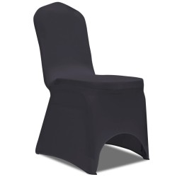 vidaXL Funda de silla elástica 4 unidades gris antracita