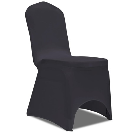 vidaXL Funda de silla elástica 4 unidades gris antracita