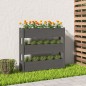 vidaXL Jardinera de madera maciza de pino gris 112x25x104,5 cm