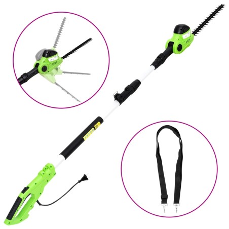 vidaXL Cortasetos eléctrico telescópico de pértiga 41 cm 550 W