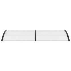 vidaXL Marquesina para puerta PC negro y transparente 240x80 cm 