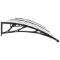 vidaXL Marquesina para puerta PC negro y transparente 240x80 cm vidaXL Marquesina para puerta PC negro y transparente 240x80 cm