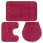 vidaXL Conjunto de alfombrillas de baño de tela 3 piezas fucsia vidaXL Conjunto de alfombrillas de baño de tela 3 piezas fucsia