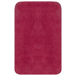 vidaXL Conjunto de alfombrillas de baño de tela 3 piezas fucsia