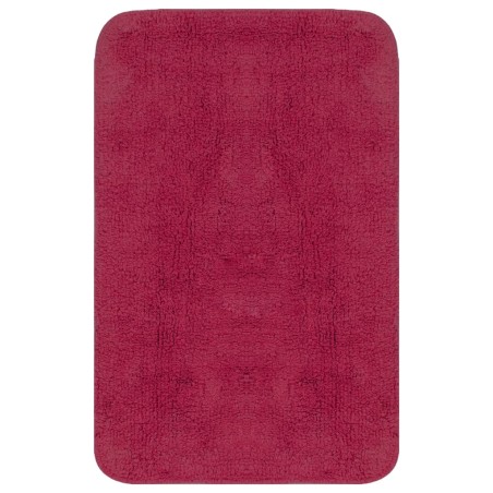 vidaXL Conjunto de alfombrillas de baño de tela 3 piezas fucsia
