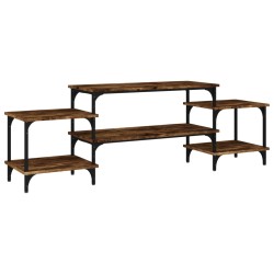 vidaXL Mueble para TV madera contrachapada roble ahumado 157x35x52 cm