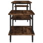 vidaXL Mueble para TV madera contrachapada roble ahumado 157x35x52 cm