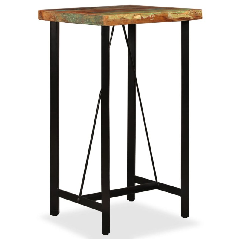 vidaXL Mesa de bar de madera maciza reciclada 60x60x107 cm vidaXL Mesa de bar de madera maciza reciclada 60x60x107 cm