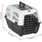 vidaXL Transportín de mascota puerta metal polipropileno 55x36x35 cm vidaXL Transportín de mascota puerta metal polipropileno 55x36x35 cm