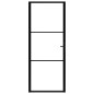 vidaXL Puerta interior vidrio ESG y aluminio negro 93x201,5 cm vidaXL Puerta interior vidrio ESG y aluminio negro 93x201,5 cm