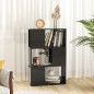 vidaXL Librería separador madera contrachapada negro brillo 60x24x94cm vidaXL Librería separador madera contrachapada negro brillo 60x24x94cm