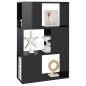 vidaXL Librería separador madera contrachapada negro brillo 60x24x94cm vidaXL Librería separador madera contrachapada negro brillo 60x24x94cm