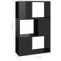 vidaXL Librería separador madera contrachapada negro brillo 60x24x94cm vidaXL Librería separador madera contrachapada negro brillo 60x24x94cm