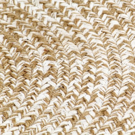 vidaXL Alfombra de yute tejida a mano blanco y natural 120 cm